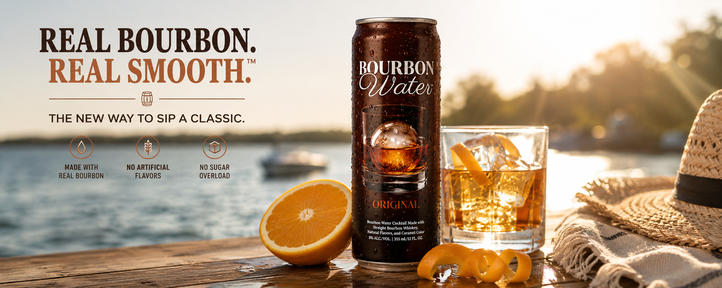 Bourbon Water Original cans